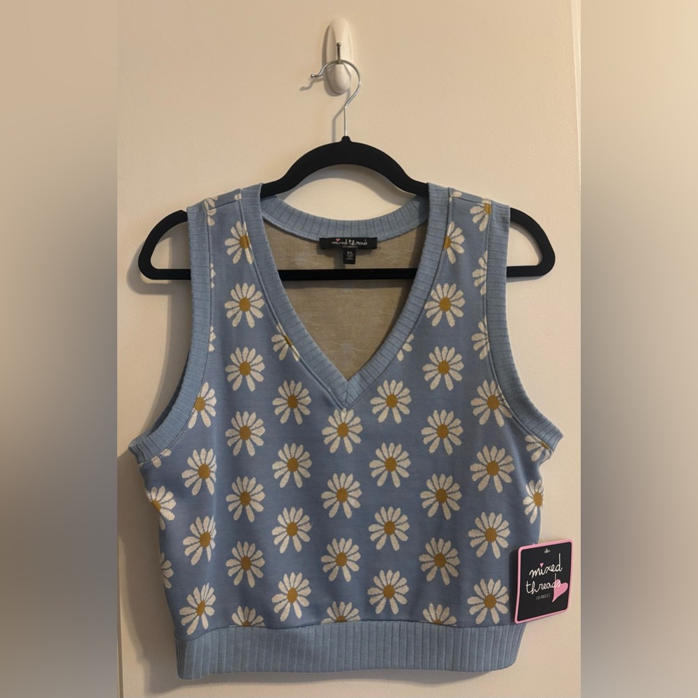 Mixed Threads Daisy Print Sweater
